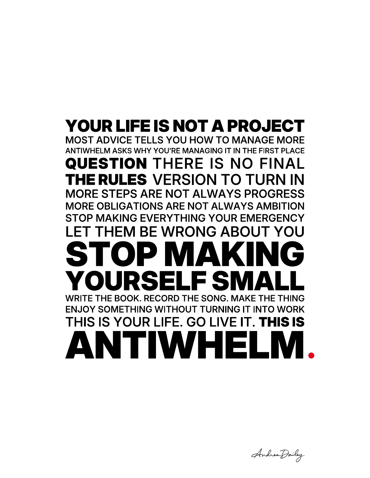 The Antiwhelm Manifesto
