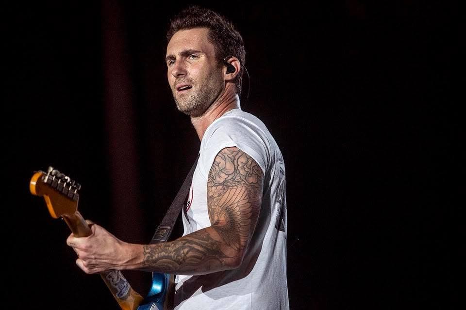 Adam Levine performing with Maroon 5 at the Final Four in San Antonio
