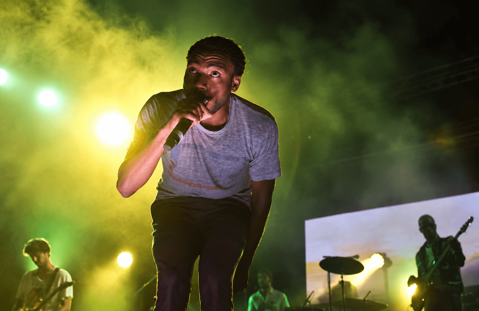Donald Glover performing as Childish Gambino