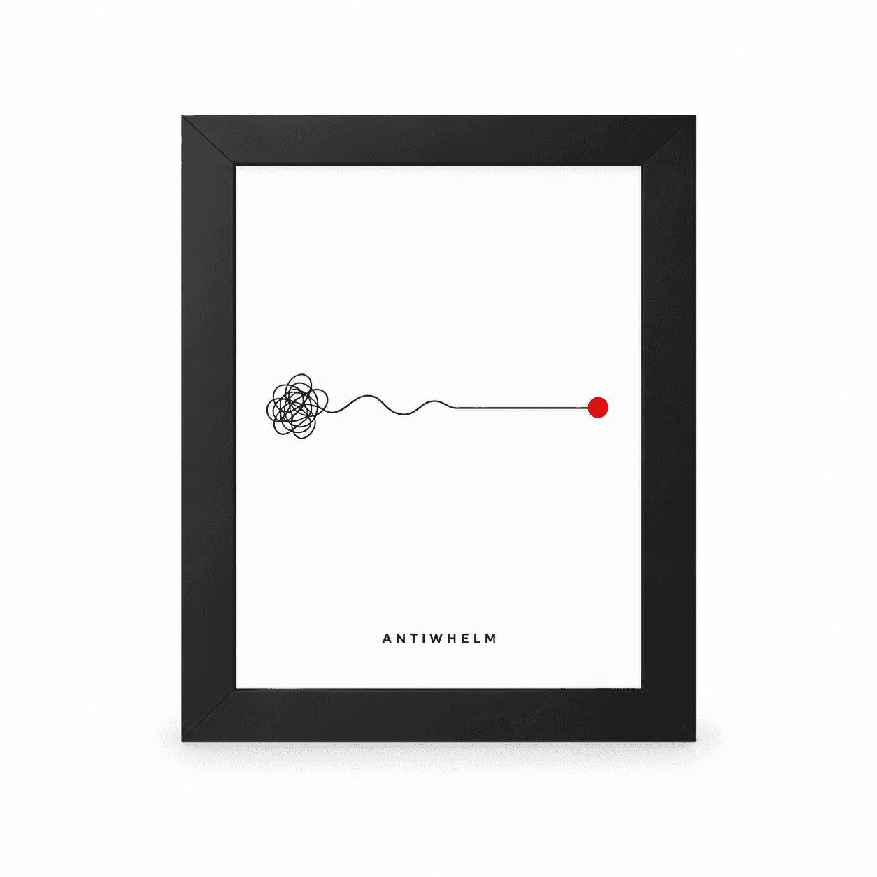 Antiwhelm Settle framed poster on a white background